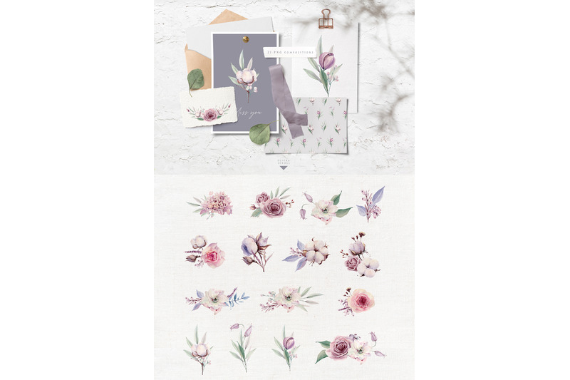 lilac-gray-watercolor-collection