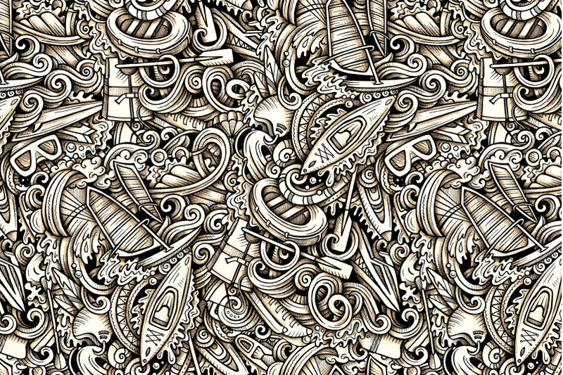 summer-sports-graphic-doodles-patterns