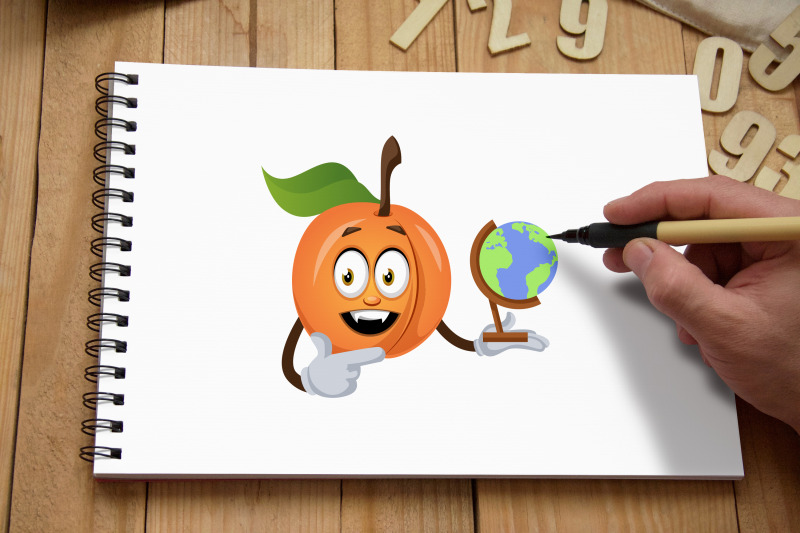 50x-apricot-character-and-mascot-collection-illustration