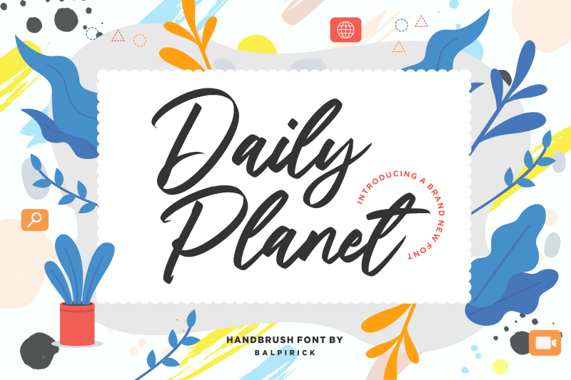daily-planet-handbrush-font
