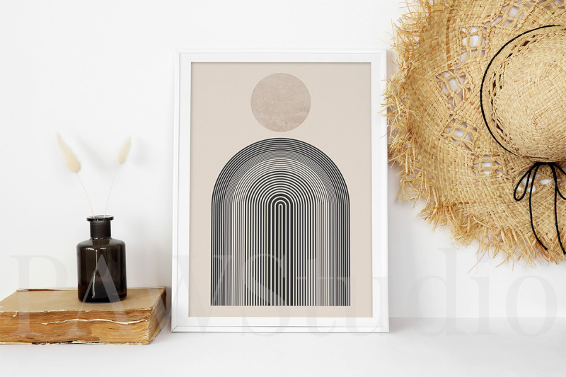 photo-frame-mockup-with-straw-hat