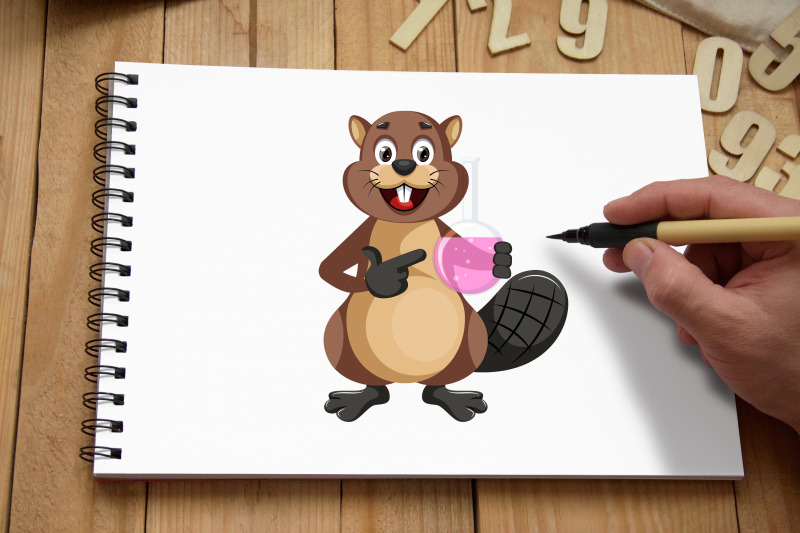 50x-beaver-character-and-mascot-collection-illustration