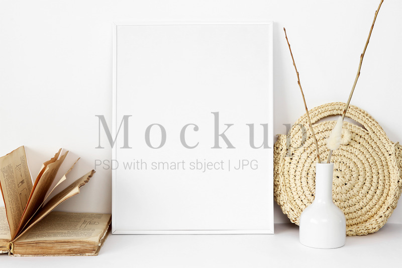 photo-frame-mockup-with-straw-bag
