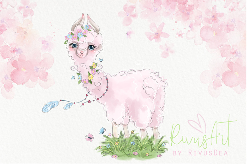 llama-png-clipart-spring-alpaca-graphics-printable-painting-cute-ba