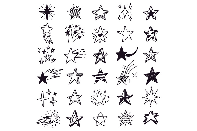 hand-drawn-star-sketch-doodle-stars-sketch-drawing-ink-starburst-and