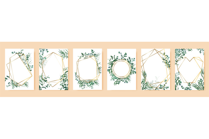 green-leaf-frames-spring-wedding-invitations-floral-branches-gold-ge