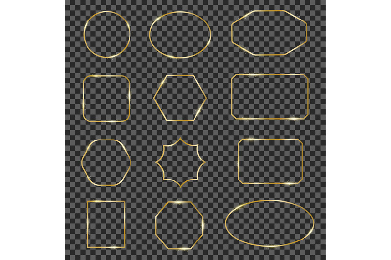 golden-shiny-frames-gold-sparkling-geometric-line-frame-border-elega