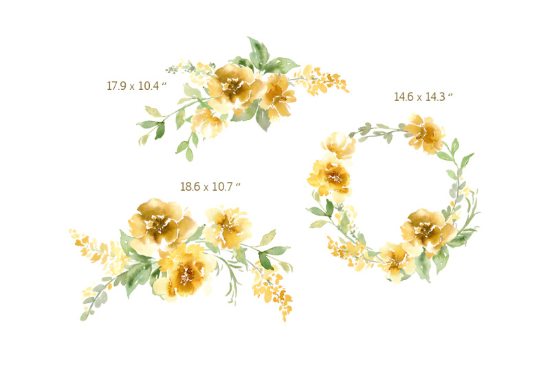 watercolor-yellow-flowers-peonies