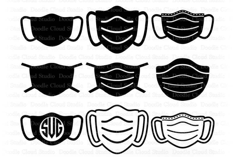 Download Face Mask Bundle SVG, Medical Mask SVG Cut Files By Doodle Cloud Studio | TheHungryJPEG.com