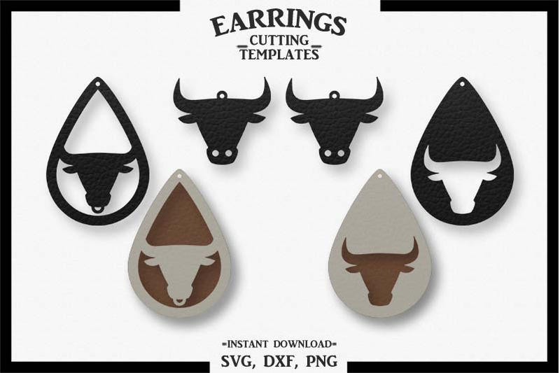bull-earrings-silhouette-cricut-cut-file-svg-dxf-png
