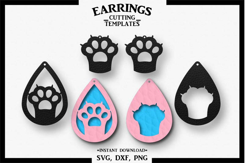 cat-earrings-paw-silhouette-cricut-cut-file-svg-dxf-png