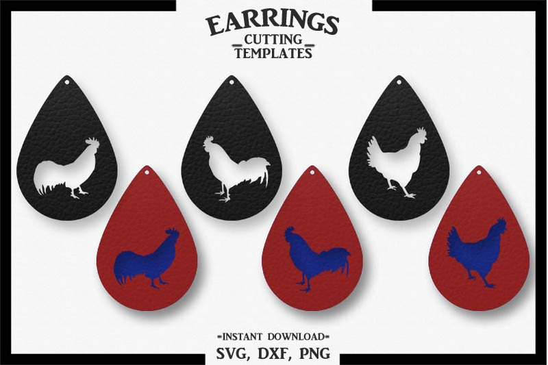 Download Animal Earrings, Silhouette, Cricut, Cut File, SVG DXF PNG ...