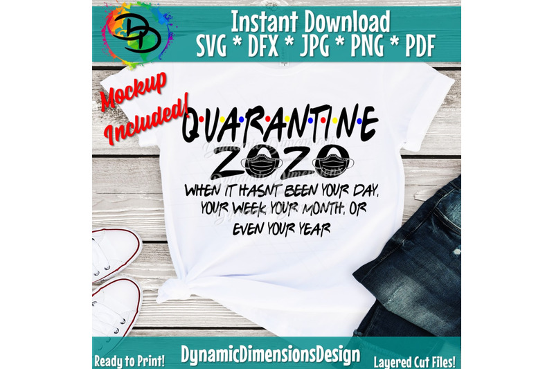 Quarantine svg, Friends svg, 2020, the one where, Quarantine, Party sv