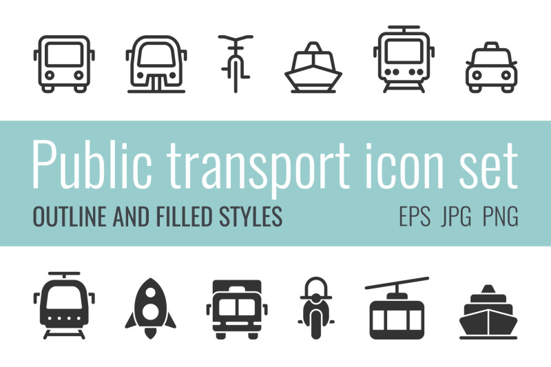 public-transport-icon-set