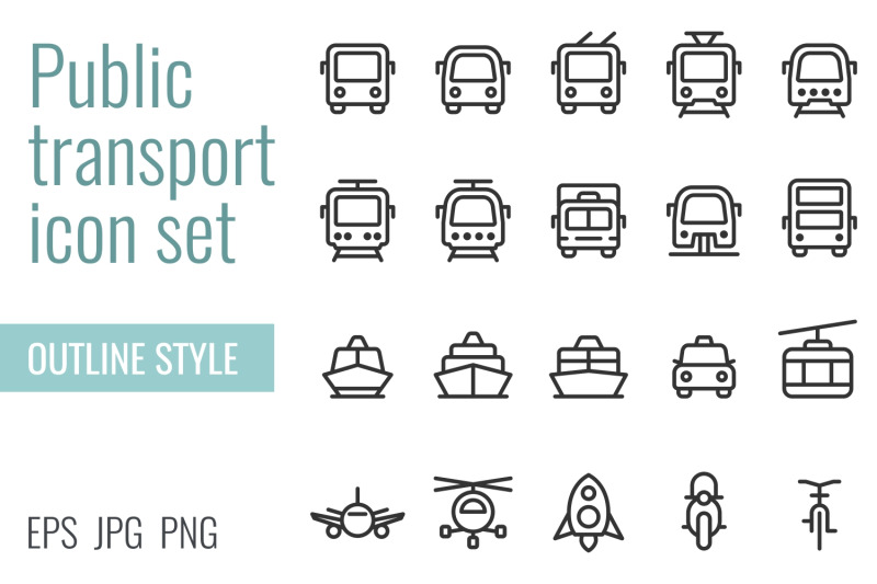 public-transport-icon-set