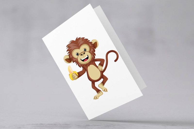 50x-monkey-character-or-mascot-collection-illustration