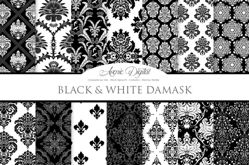 28-black-damask-digita-paper-bundle