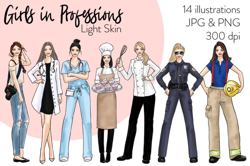 watercolor-fashion-clipart-girls-in-professions-light-skin
