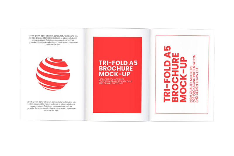 Download Tri-Fold A5 Brochure Mock-up By Illusiongraphic | TheHungryJPEG.com