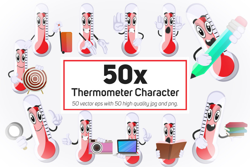 50x-thermometer-character-or-mascot-collection-illustration