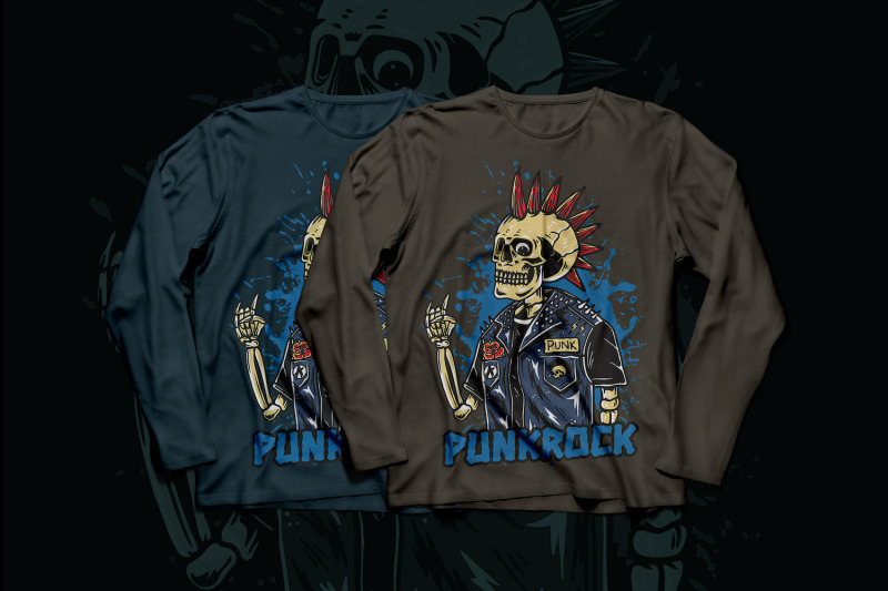 punk-rock-t-shirt-design-template