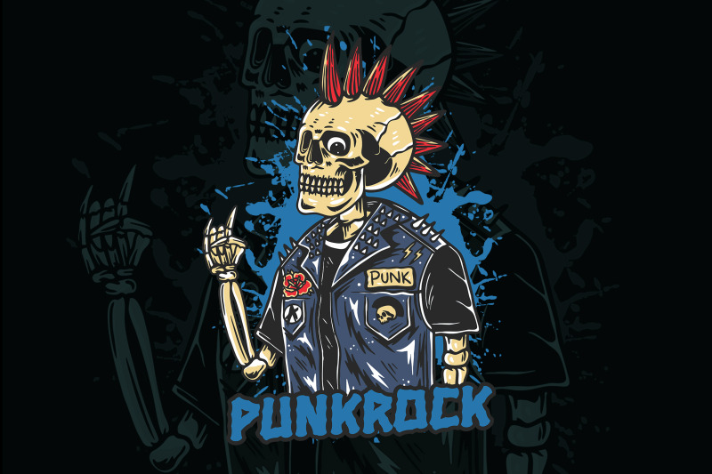 punk-rock-t-shirt-design-template