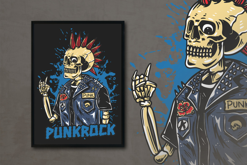 punk-rock-t-shirt-design-template