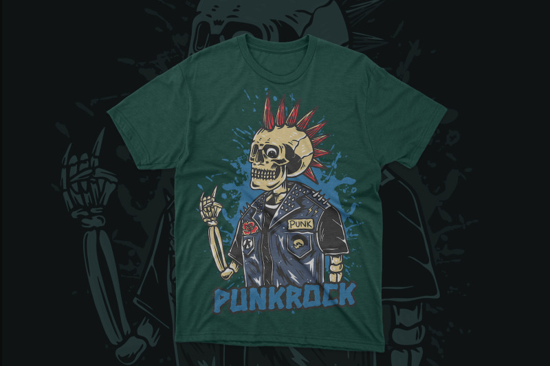 punk-rock-t-shirt-design-template