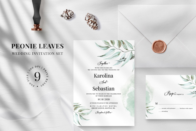 peonie-leaves-wedding-invitation-suite