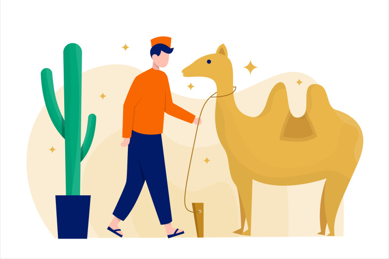 ramadan-camel-flat-vector-illustration