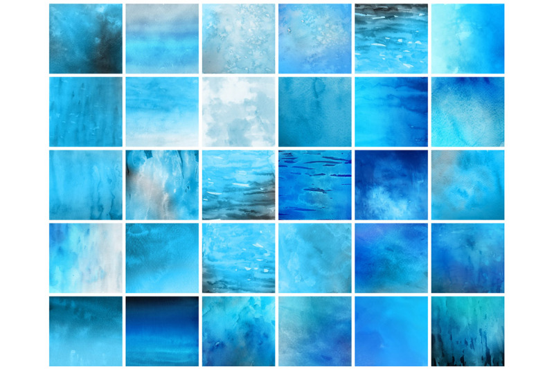 Watercolor Blue Backgrounds Vol.2 By ArtistMef | TheHungryJPEG.com