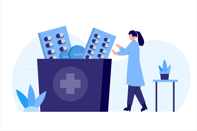 pharmacy-health-flat-vector-illustration