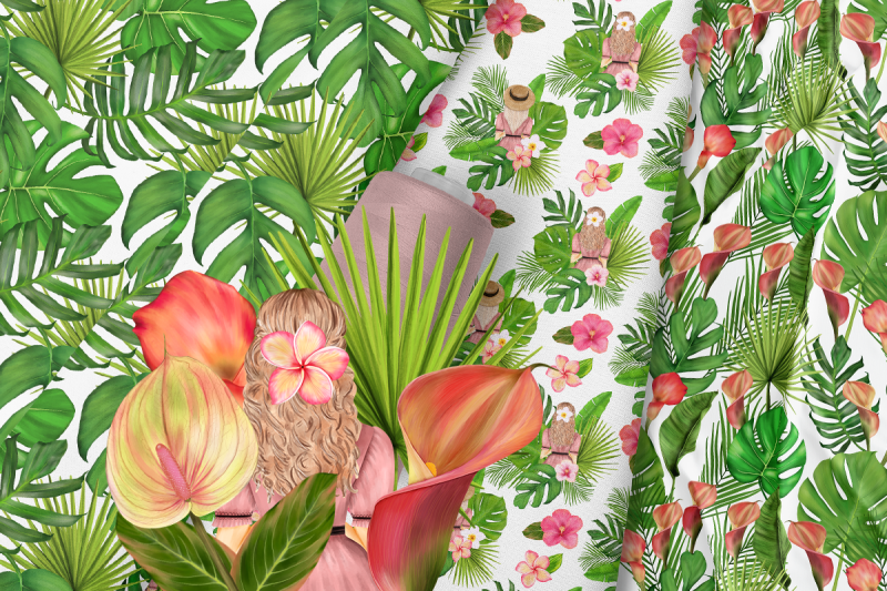 tropical-seamless-patterns-with-flowers-leaves-exotic-transparent-ba