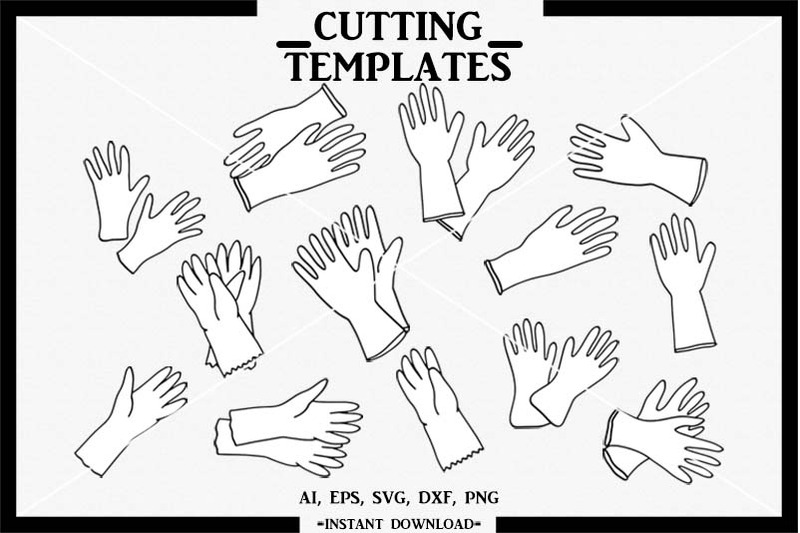 rubber-gloves-hand-drawn-silhouette-cricut-cut-file-svg