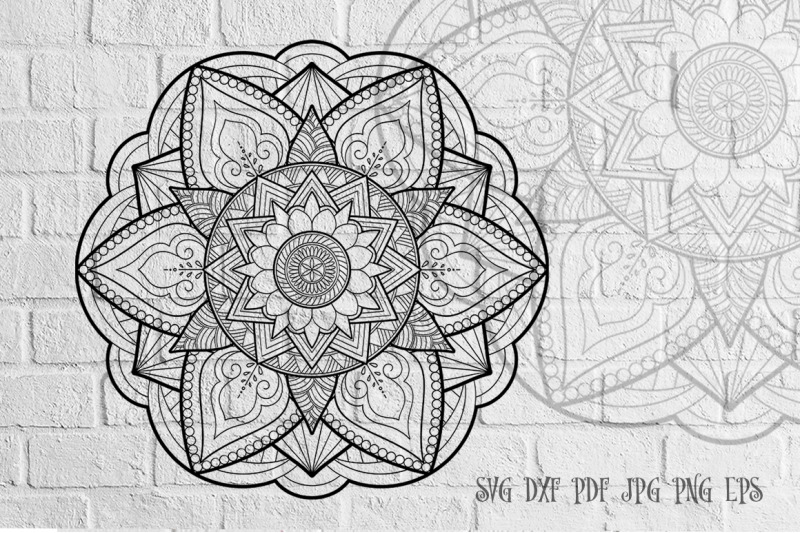 Download Zentangle Mandala SVG Cut File Monogram Vector Art - 11 By ...