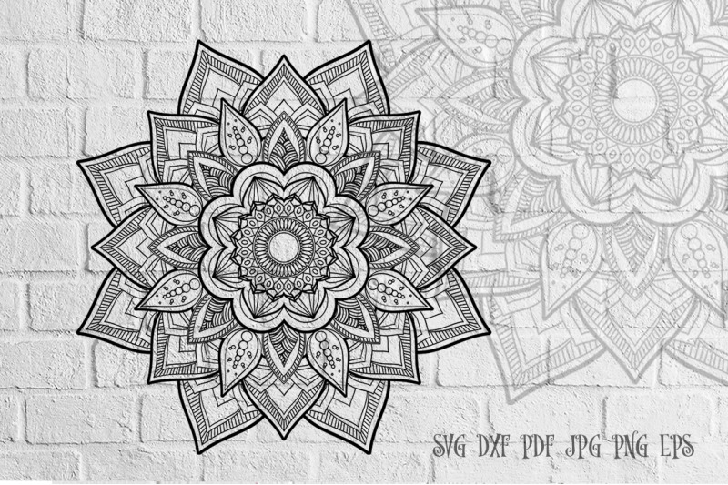 Download Zentangle Mandala SVG Cut File Monogram Vector Art - 12 By ...