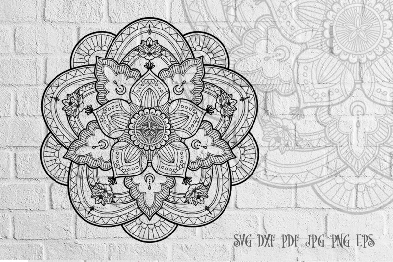 Download Zentangle Mandala SVG Cut File Monogram Vector Art - 15 By Mandala Creator | TheHungryJPEG.com