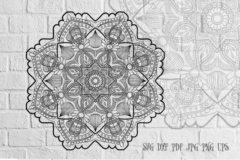 Download Zentangle Mandala SVG Cut File Monogram Vector Art - 22 By Mandala Creator | TheHungryJPEG.com