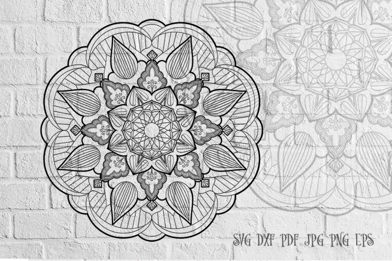 Download Zentangle Mandala SVG Cut File Monogram Vector Art - 24 By ...