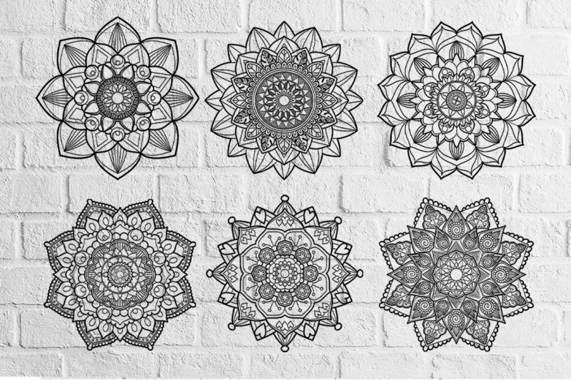 Download 6 of Zentangle Mandala SVG Cut File Vector Monogram V-1 By ...