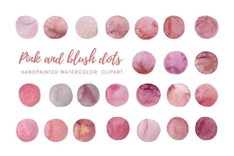 watercolor-pink-and-blush-dots-clipart-hand-painted-spots