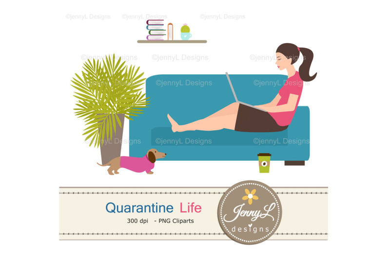 quarantine-life-digital-papers-and-clipart