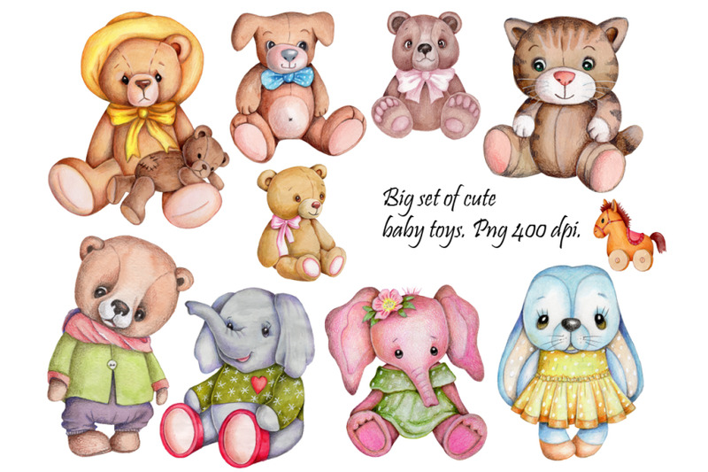 big-set-of-cute-baby-toys-watercolor