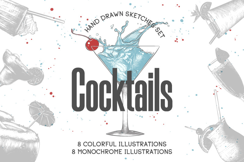 hand-drawn-cocktails-collection