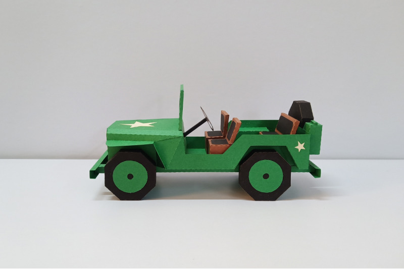 DIY Army Jeep - 3d papercraft By PAPER amaze | TheHungryJPEG.com