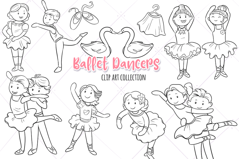 ballet-dancers-digital-stamps