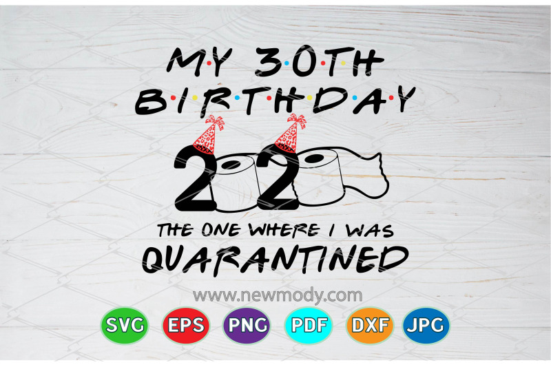 Download My 30th Birthday 2020 The One Where I was Quarantined SVG ...