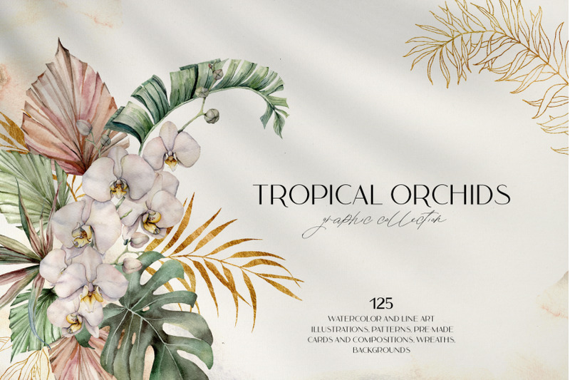 tropical-orchids-watercolor-bundle