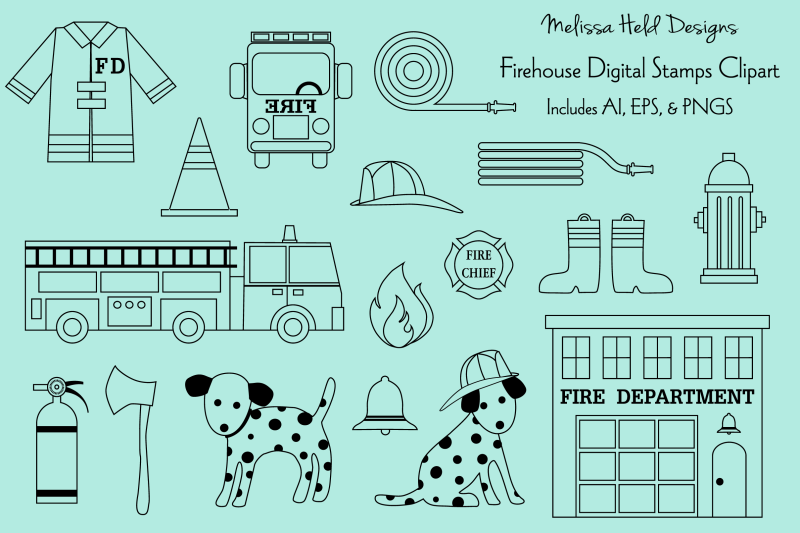 firehouse-digital-stamps-clipart