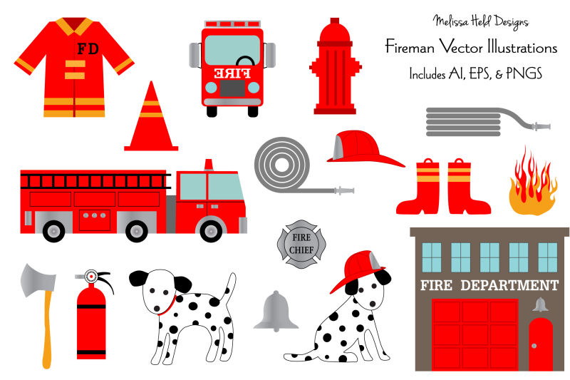 fire-department-vector-clipart-illustrations